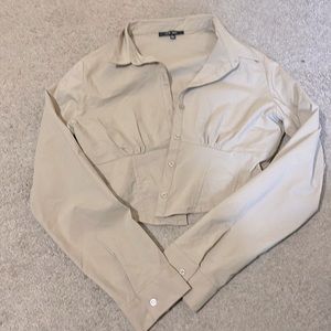 Love Tree long sleeve crop top